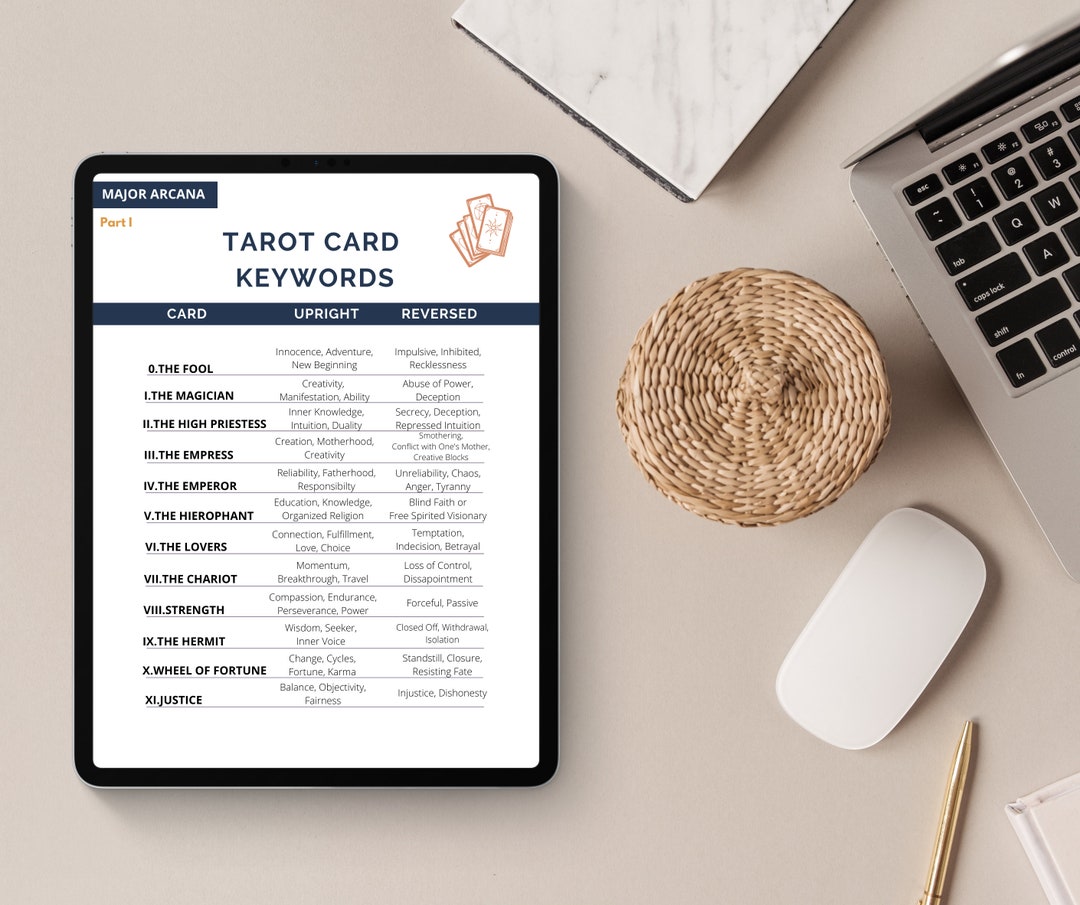 Tarot Guide Printable Tarot Spread Pages Digital PDF Download - Etsy ...