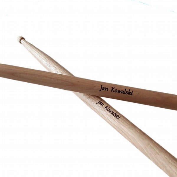 Drumsticks personnalisés PAIR, Custom Message Drum Sticks, Cadeau pour batteur