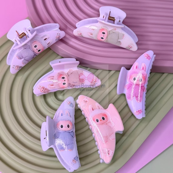 Lavender LABUBU Plush Hair Clip Labubu | Accessories | Cute Labubu Plush Hair Clips Cream  main image 3