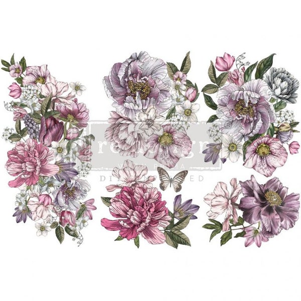 Dreamy Florals | Rub On No Water Transfer | ReDesign with Prima | Small Decor Transfers for Furniture