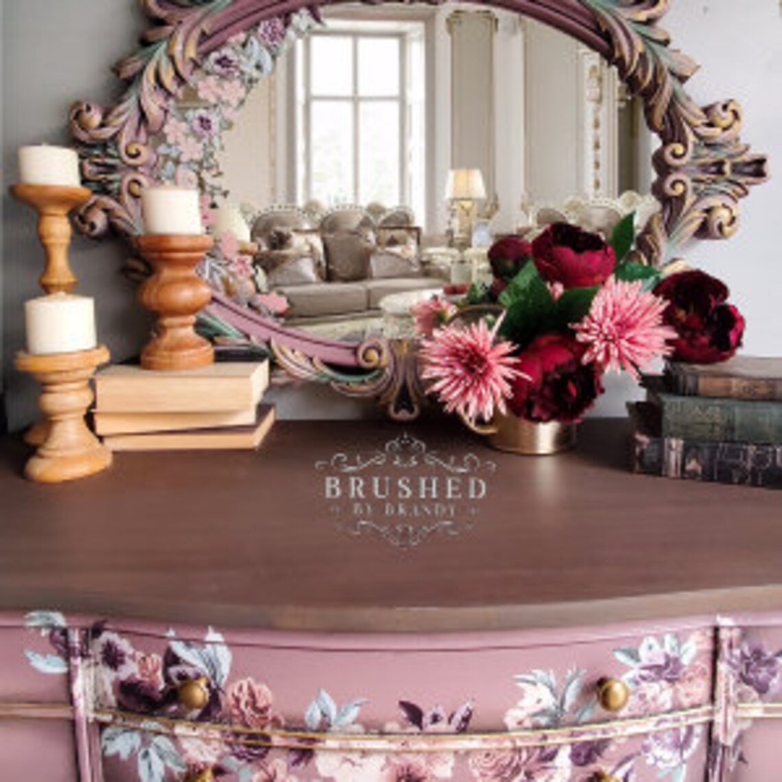 Burgundy Rose Garden Prima Transfer Prima Redesign Etsy