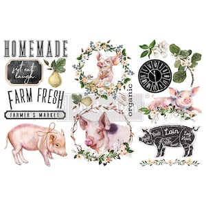 Farm Fresh | Rub On No Water Transfer | ReDesign with Prima | Small Decor Transfers for Furniture