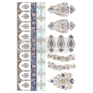 Elegant Accents | Rub On No Water Transfer | ReDesign with Prima | Large Decor Transfers for Furniture