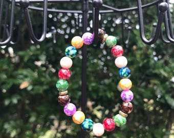 Multi-Colored Beaded Bracelet