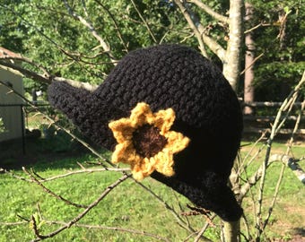 Women's 90s Nostalgia Denim Sunflower Hat - Etsy