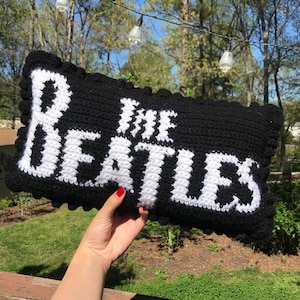 The Beatles Crochet 60&#39;s Vintage Inspired Pillow
