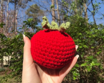 Crochet Stuffed Tomato Amigurumi