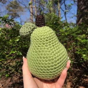 Crochet Stuffed Pear Amigurumi