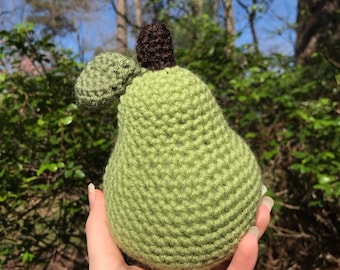 Crochet Stuffed Pear Amigurumi