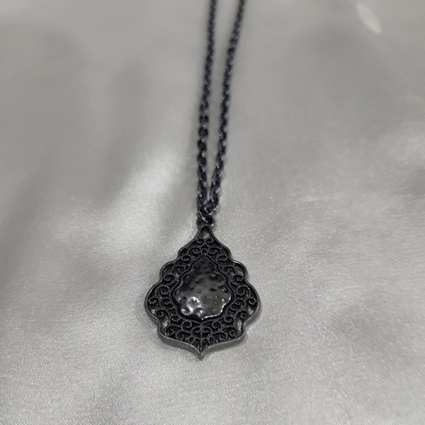 Gunmetal Necklace Etsy