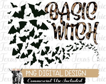 Basic Witch, Sublimation Designs Downloads, Png, Digital Designs, Digital Downloads, Halloween, Halloween Png, Halloween Designs, Leopard,