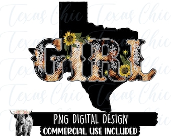 Texas Girl Png | Sublimation Designs Downloads | Png | Country | Western | Texas Png | Sublimation Designs | Png Files For Sublimation | Png