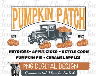 Pumpkin Patch Png, Descargas de diseños de sublimación, Png, Diseños digitales, Descargas digitales, Otoño Png, Diseños de otoño, Sublimación, Pumpkin Png