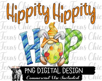 Hippy Hippy Hop | Sublimation Designs Downloads | Png | Easter Png | Easter Designs | Digital Downloads | Digital Designs | DTG | Easter |
