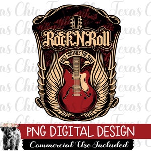 Rock N Roll Png, Sublimation Designs Downloads, Png, Digital Designs, Digital Downloads, Rock And Roll Png, Rock & Roll Design, Sublimation