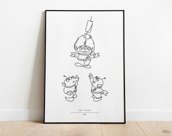 Toy Story Line Art Etsy Toy Story Line Art Etsy
