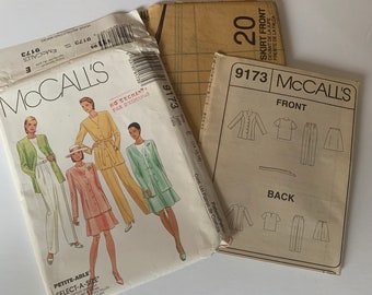 MCCALLS Uncut Sewing Pattern 9173 Misses' Jacket Top Skirt Pants Size 14 16 18 Vintage Sewing Pattern Select a Size