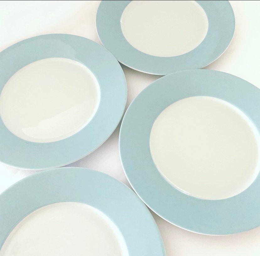 Porcelain Ikea 365 Plate IKEA 365 Plates Set Of Vintage Soft Blue