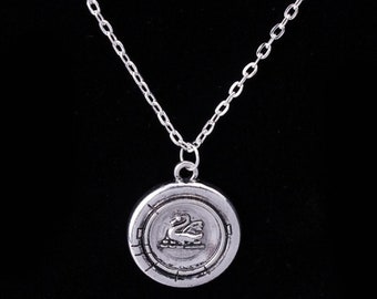 Once upon a time Emma Swan charm vintage Antique silver necklace