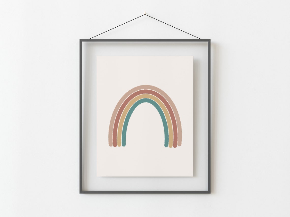 Rainbow Art Print Rainbow Wall Art Rainbow Poster Multi Etsy
