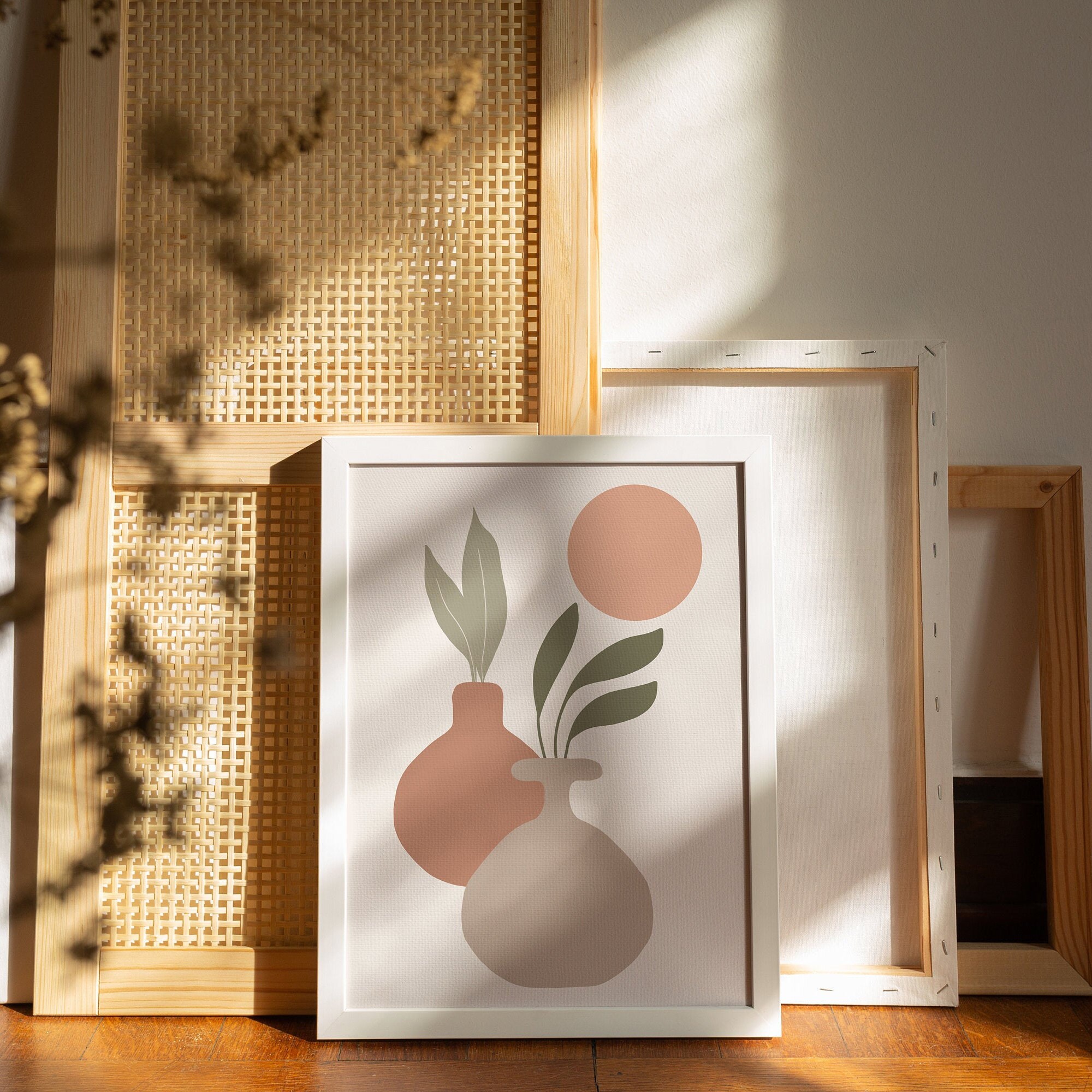 Boho Plant Art Printable Wall Art Botanical Print Abstract Etsy