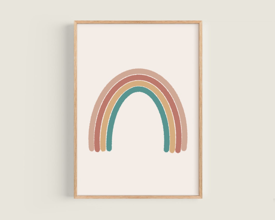 Rainbow Art Print Rainbow Wall Art Rainbow Poster Multi Etsy