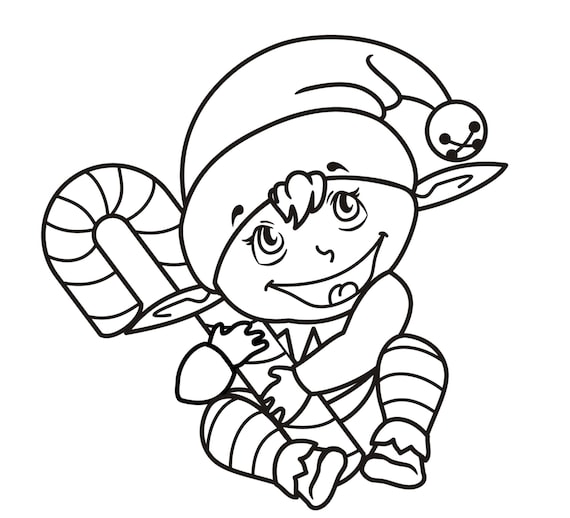 Christmas Elf Coloring Page Kids Coloring Pages Christmas