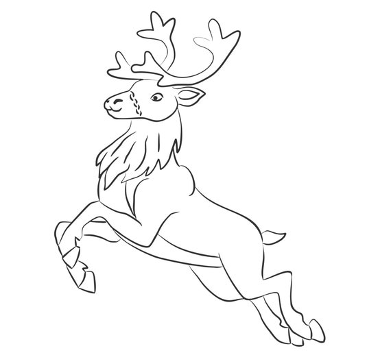 Reindeer Coloring Page Christmas Coloring Pages Rudolph