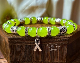 Lime Green Awareness Bracelet| Muscular Dystrophy, CDKL5, Non