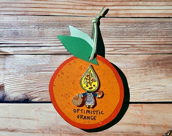 Optimistic Orange Enamel Pin