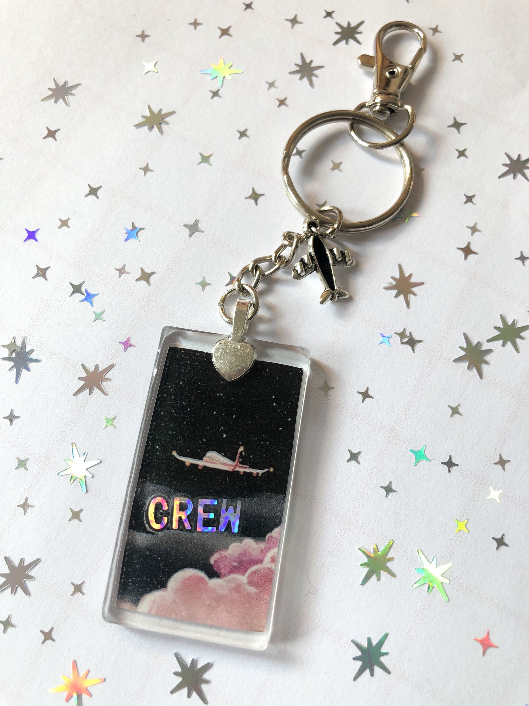 Cabin Crew Flight Attendant Custom Airplane Keychain | Etsy