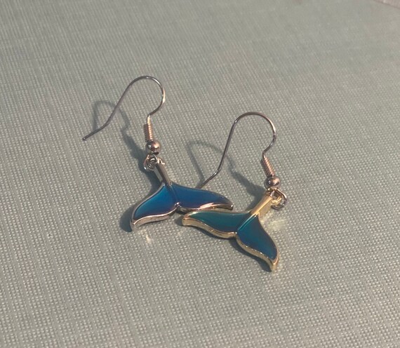 Mermaid tail dangle earrings