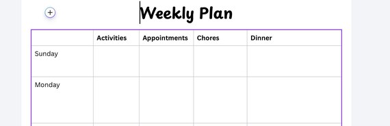 Weekly To Do planner & Groceries/Chore Planner