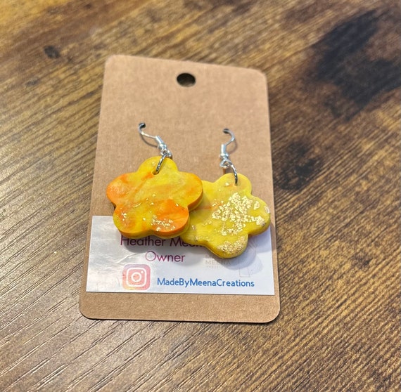New Floral Clay Earrings
