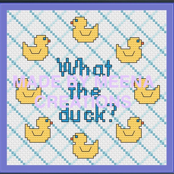 What the duck cross stitch pattern