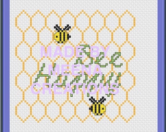 Bee Happy Cross Stitch Pattern