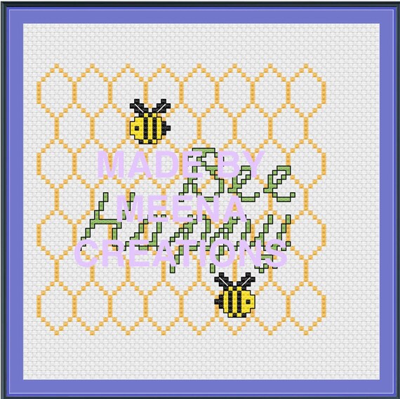 Bee Happy Cross Stitch Pattern