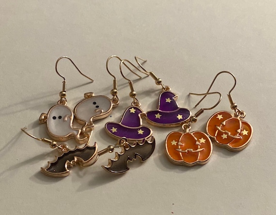 Colorful Halloween earrings