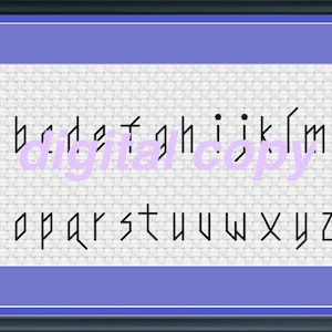 small backstitch lettering alphabet cross stitch embroidery