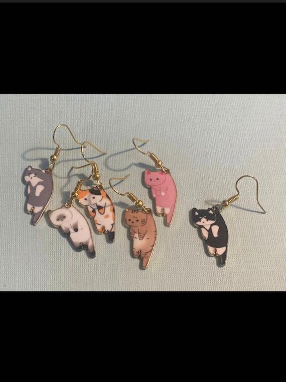 New dangle cute cat earrings
