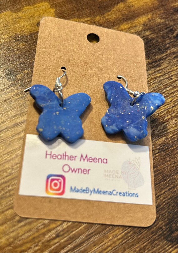 Butterfly Clay Dangle Earrings