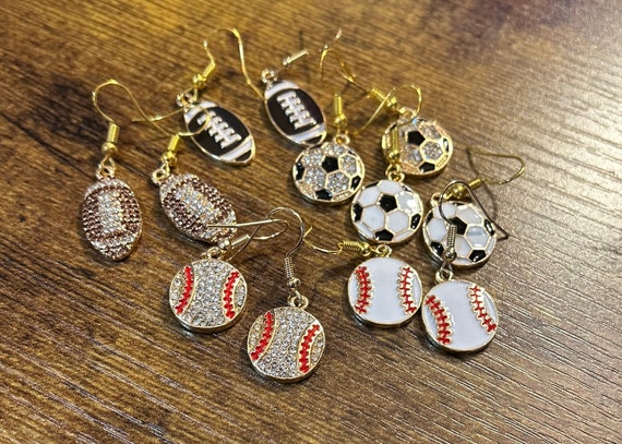 NEW!!!!!!  Sports Earrings...Baseball Soccer and Football