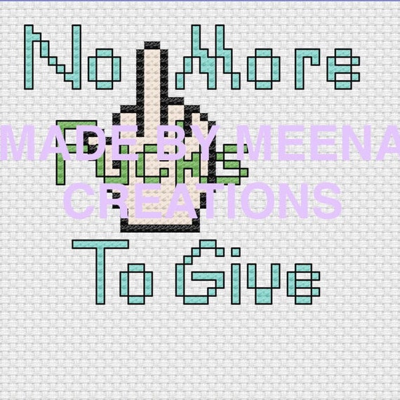No More F**** to Give Cross Stitch Pattern