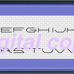 small wide backstitch uppercase alphabet cross stitch embroidery