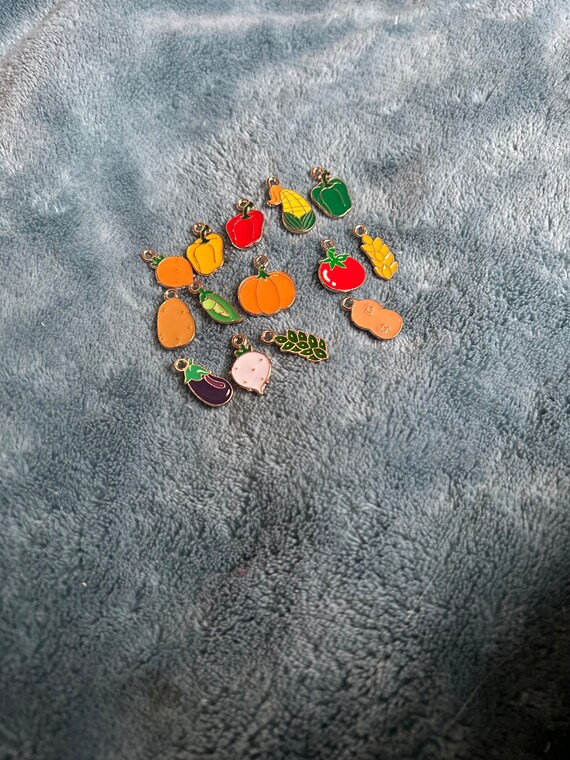 NEW Veggie Earrings Corn Peppers tomatoes Peas Eggplant