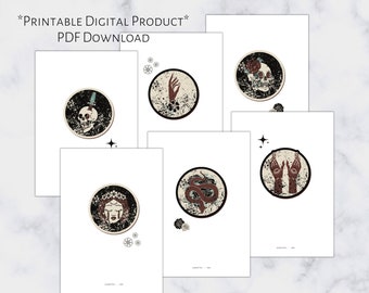 Pocket Gothic Dashboard Bundle | Printable Planner Dashboard | Pocket Size | 6 Ring Planner