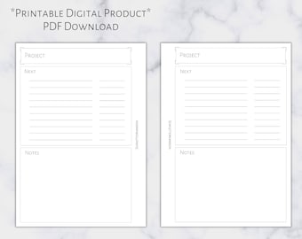 Pocket Size Project Planner - Etsy