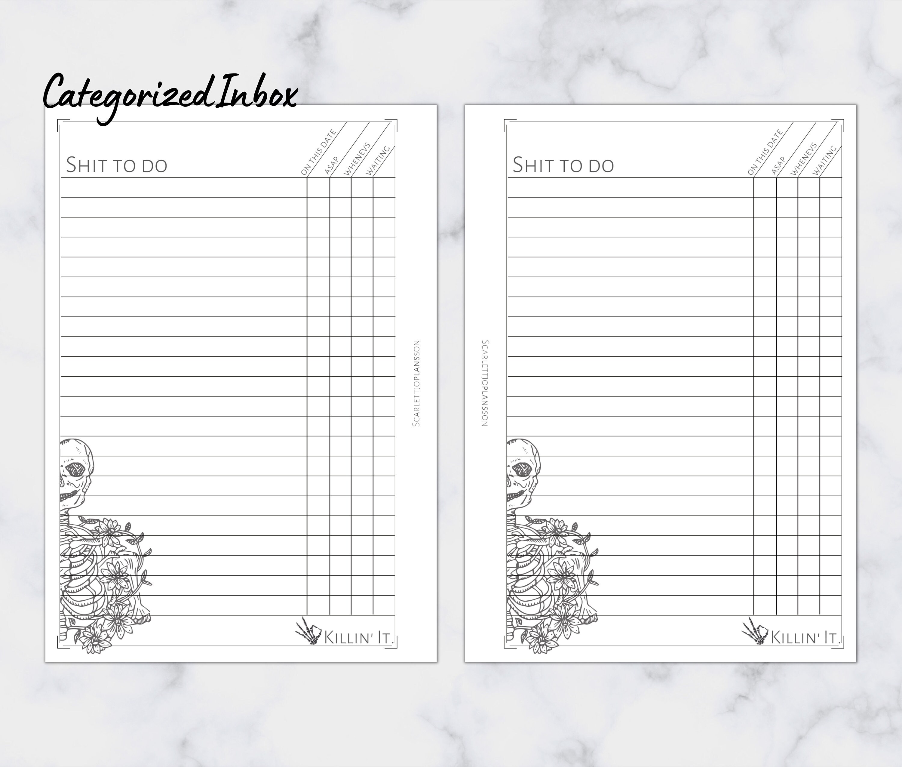 A6 Basics Bundle | Printable Planner Insert | A6 Size | 6 Ring Planner ...