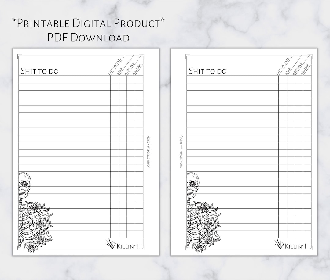 A6 Inbox Insert | Printable Planner Insert | A6 Size | 6 Ring Planner ...