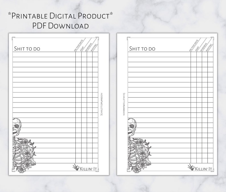 A6 Inbox Insert Printable Planner Insert A6 Size 6 Ring Planner - Etsy
